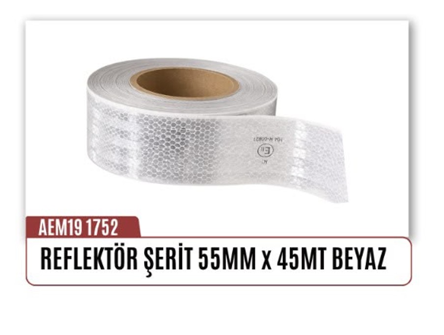 REFLEKTÖR ŞERİT 55MMx45MT BEYAZ